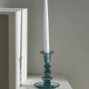 Alyce Glass Candle Holder, 13x10cm, Green