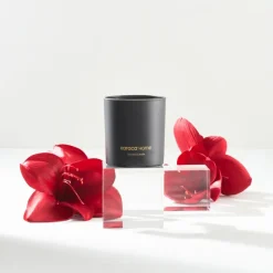 Amber Blossom Scented Candle 8x9.5cm, Red
