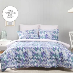 Carina Madison Melange Duvet Cover Set with Bed Sheet, Single, Multi