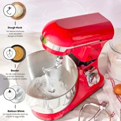 Cookplus Quick Chef Stand Mixer, 5L, 1000W, Red