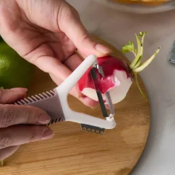 Crick Crack Harmony Stainless Steel 2 in 1 Peeler, Multi