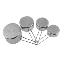 Crick Crack Stainless Steel Nesting Measuring Cups, Silver
