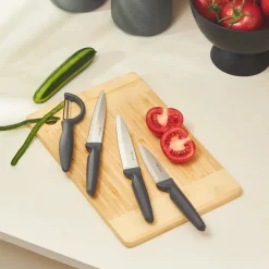 Dr.Inox 4 Piece Stainless Steel Knife Set, Grey