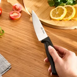 Dr. Inox Stainless Steel Chef's Knife, 25cm, Black