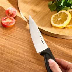 Dr. Inox Stainless Steel Chef's Knife, 25cm, Black