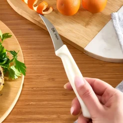 Dr. Inox Stainless Steel Paring Knife, 17cm, Cream