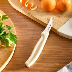 Dr. Inox Stainless Steel Paring Knife, 17cm, Cream