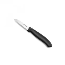Dr.Inox Stainless Steel Serrated Paring Knife, 19cm, Black