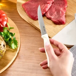 Dr.Inox Stainless Steel Steak Knife, 23cm, Cream
