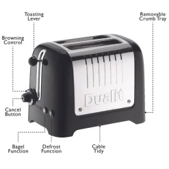 Dualit Black Toaster, 1000W