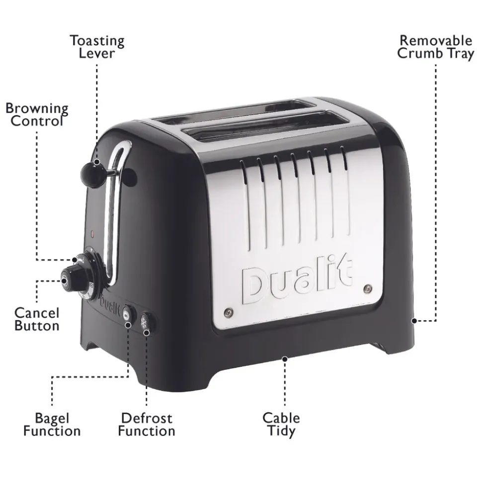 Dualit Black Toaster, 1000W