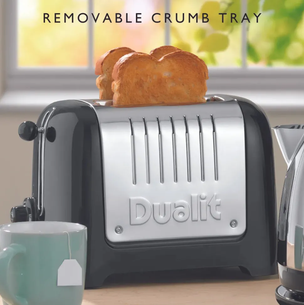 Dualit Silver Black Toaster, 1100W