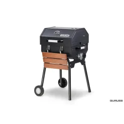 Guruss Steel Charcoal Barbecue Set, 50cm, Black
