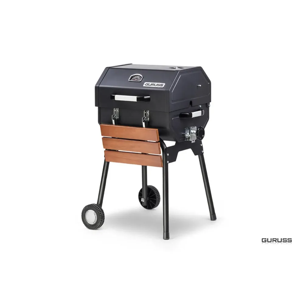 Guruss Steel Charcoal Barbecue Set, 50cm, Black