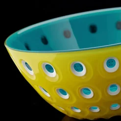 Guzzini Le Murrıne 2 Piece Cereal/Soup Bowl Set, 12cm, Yellow Blue