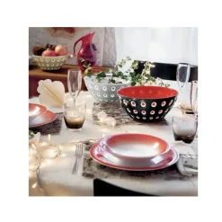 Guzzini Le Murrıne Salad Bowl, 25cm, Black Red