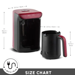 Hatır Köz Turkish Coffee Maker, 535W, Red