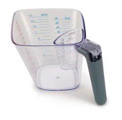 Joseph Joseph Align 2 Piece Easy Read Grey Measuring Jug Set, Clear