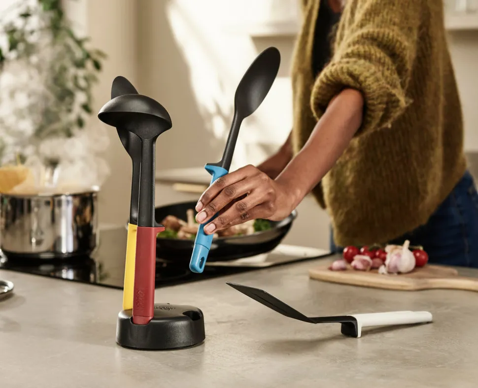 Joseph Joseph Elevate Slim 4-piece Utensil Set with Storage Stand, Multicolour