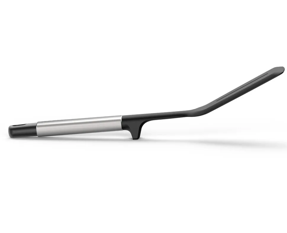 Joseph Joseph Elevate Stainless Steel Silicone Slotted Turner, Black Grey