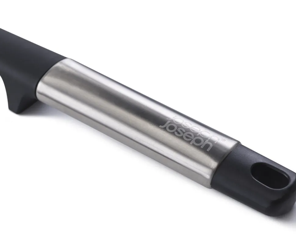 Joseph Joseph Elevate Stainless Steel Silicone Solid Spoon, Black Grey