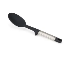 Joseph Joseph Elevate Stainless Steel Silicone Solid Spoon, Black Grey