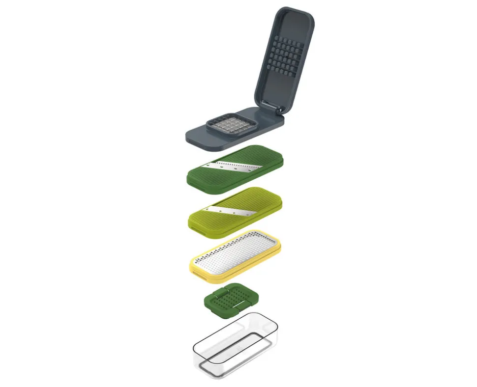 Joseph Joseph Multi-prep Compact 4-piece Grater & Slicer, Multicolour