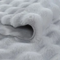 Kaşmir Rugs 7/24 Cosy Premium Bubble Rug, 80cmx150cm, Light Grey