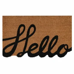 Kaşmir Rugs 7/24 Patterned Hello Coco Door Mat, 45cmx75cm, Multi