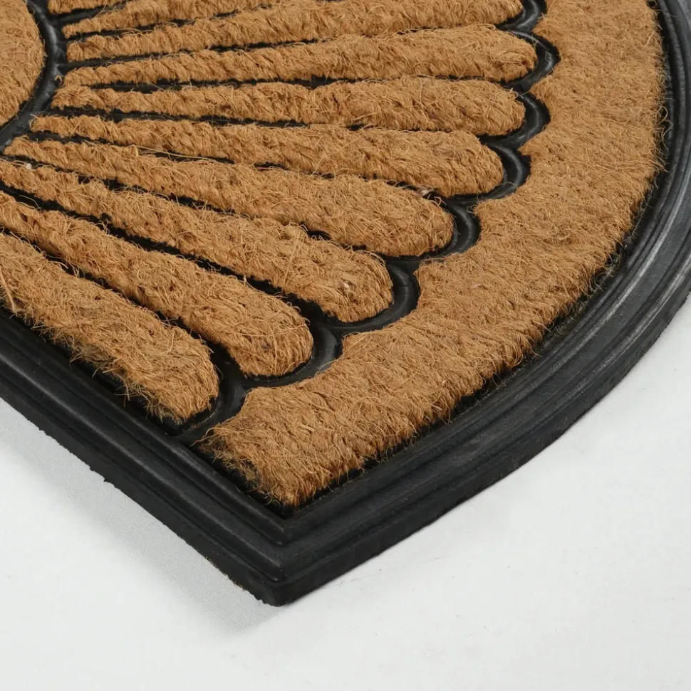 Kaşmir Rugs 7/24 Rubber Fan Coco Door Mat, 45cmx75cm, Multi