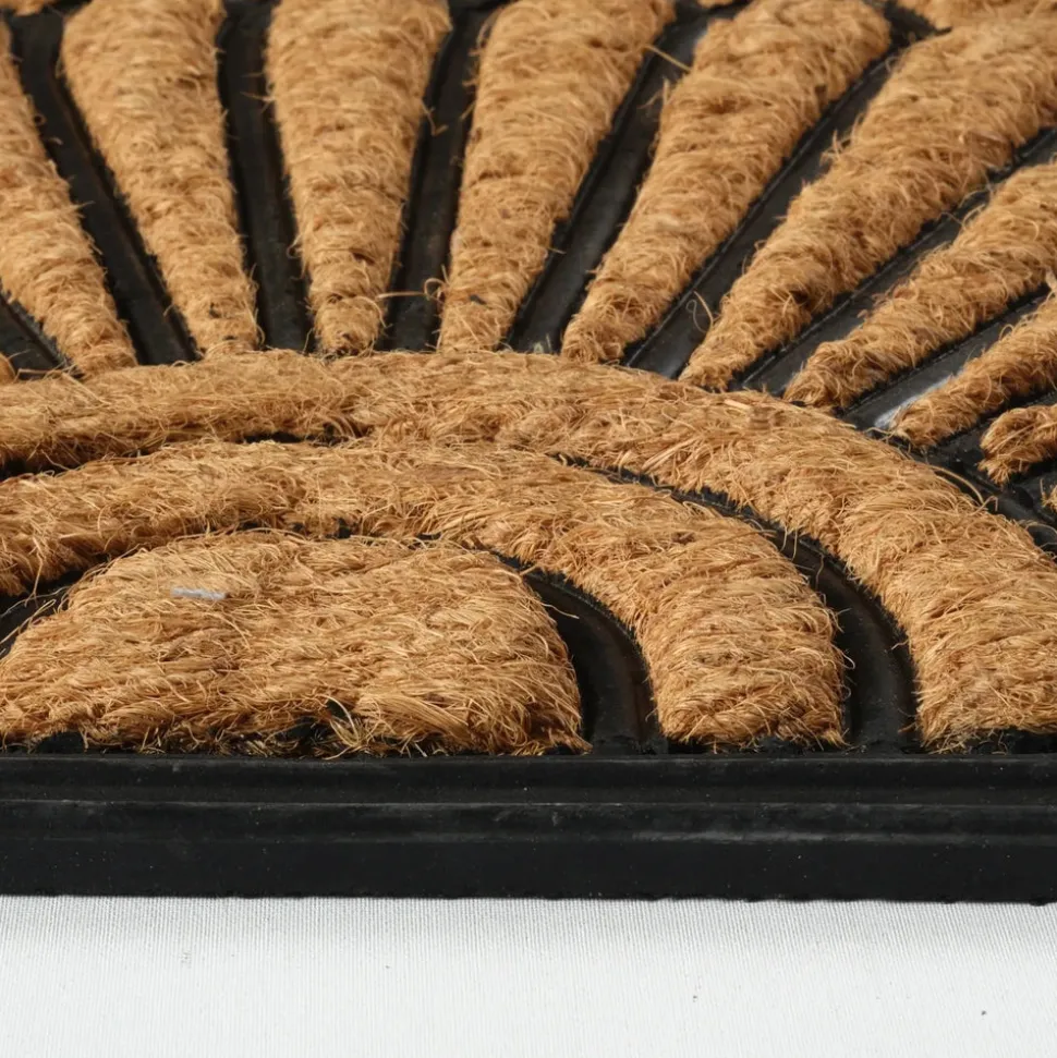 Kaşmir Rugs 7/24 Rubber Fan Coco Door Mat, 45cmx75cm, Multi