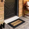 Kaşmir Rugs 7/24 Rubber-Framed Welcome Coco Door Mat, 45cmx75cm, Multi