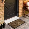 Kaşmir Rugs 7/24 Rubber-Striped Coco Door Mat, 45cmx75cm, Multi