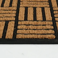 Kaşmir Rugs 7/24 Rubber-Striped Coco Door Mat, 45cmx75cm, Multi