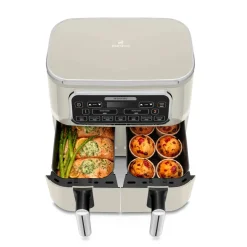 Karaca Air Cook Duo 2-in-1 Air Fryer with Stew Function, 8L, 2500W, Starlight