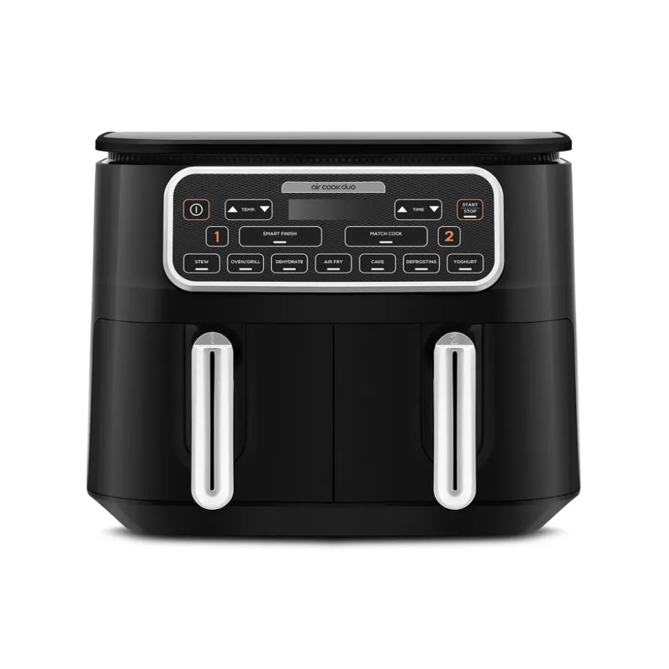 Karaca Air Cook Duo 2-in-1 Air Fryer with Stew Function, 8L, 2500W, Black Chrome