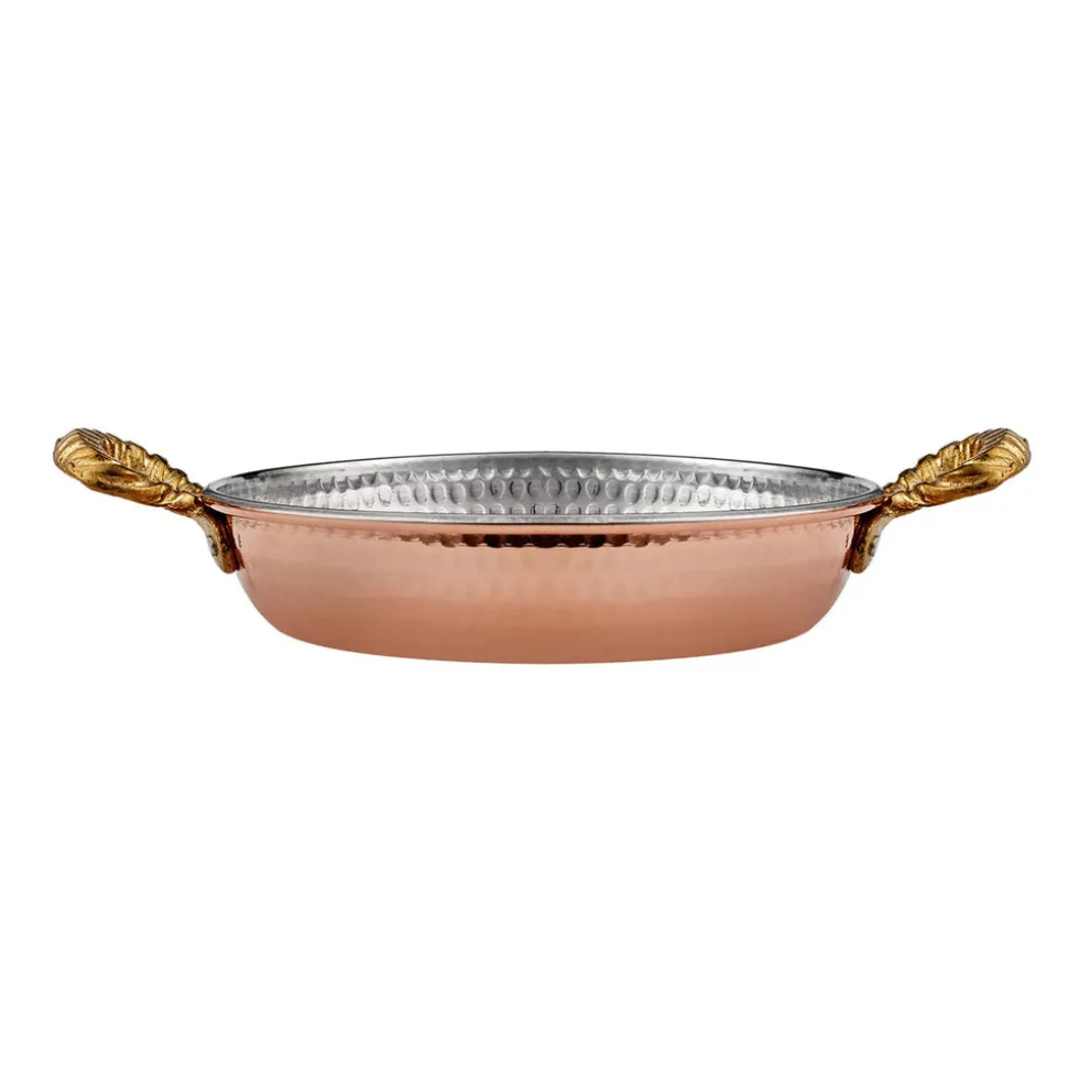 Karaca Alacahöyük Copper Shallow Stock Pot, 20cm, Copper