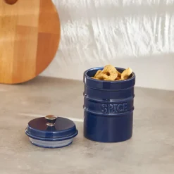 Karaca Andy Storage Jar, 400ml, Navy Blue