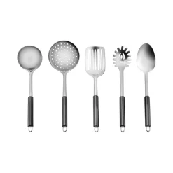 Karaca Apricot Master 5-Piece Serving Set, Black