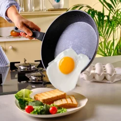 Karaca Aqua Granite Non-Stick Induction Frying Pan, 26cm, Blue