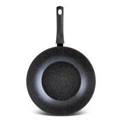 Karaca Aqua Granite Non-Stick Induction Wok Pan, 28cm, Blue