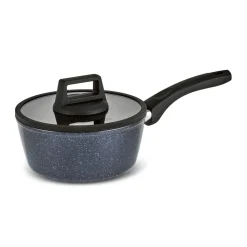 Karaca Aqua Granite Non-Stick Induction Saucepan & Lid, 18cm, Blue