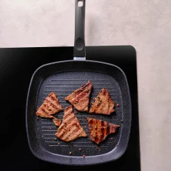 Karaca Aqua Granite Non-Stick Induction Grill Pan, 28cm, Blue