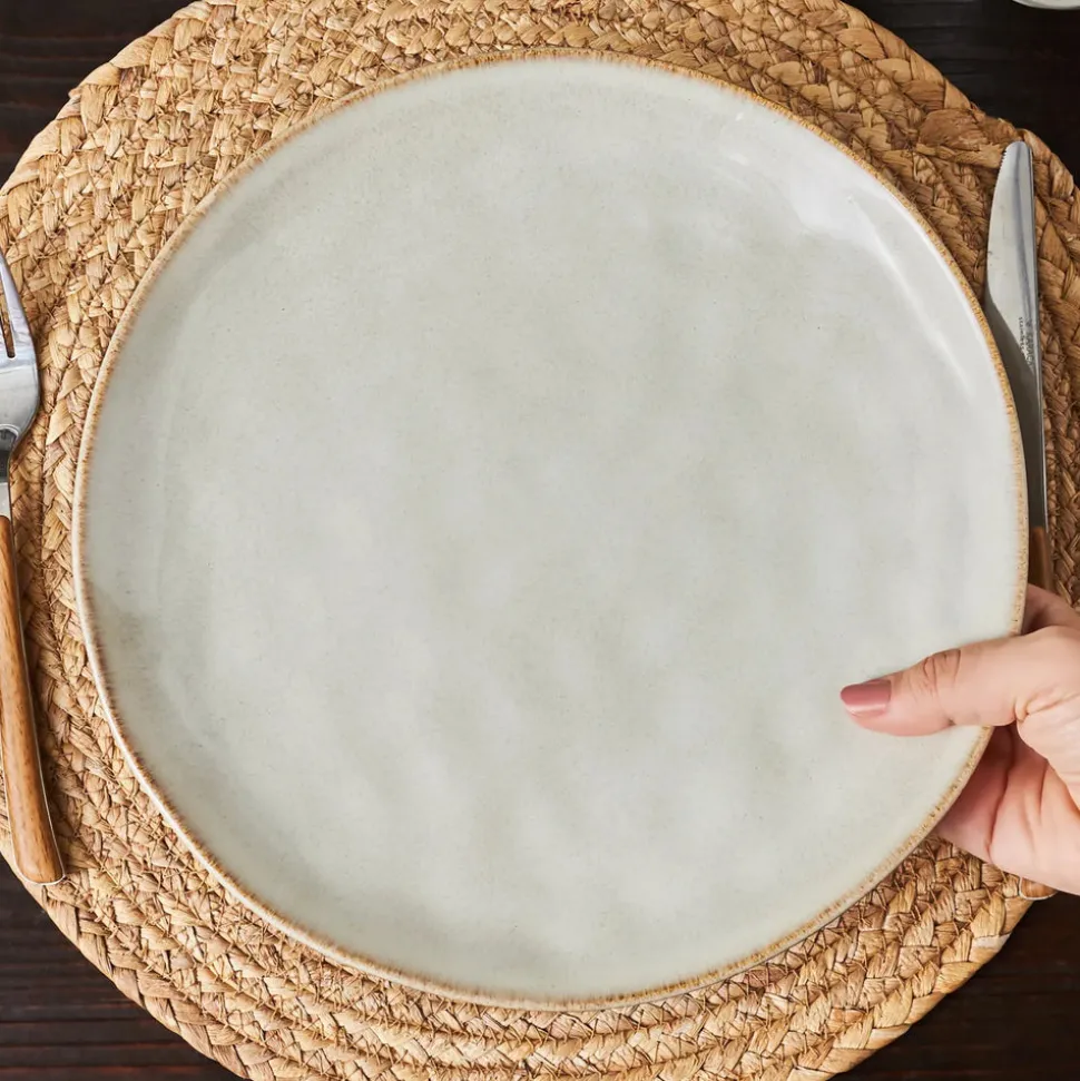 Karaca Aria Reactive Glaze Dinner Plate, 27cm, Beige