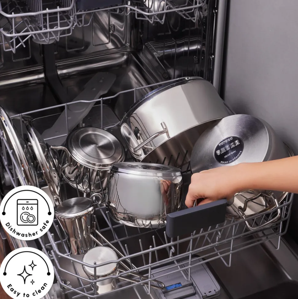 Karaca Belgrad 15-Piece Complete Stainless Steel Kitchen Cookware Set