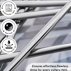 Karaca Bella Stainless Steel 24-Piece Cutlery Set for 6 People, Silver