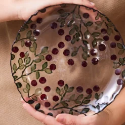 Karaca Berry 7-Piece Glass Serveware Set for 6 People, Brown