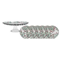 Karaca Berry 7-Piece Glass Serveware Set for 6 People, Brown