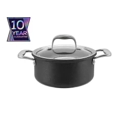Karaca BioDiamond Pro Non-Stick Induction Stockpot with Lid, 24cm, Black