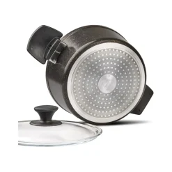 Karaca Blackgold Biogranite 7-Piece Non-Stick Induction Cookware Set, Black Gold